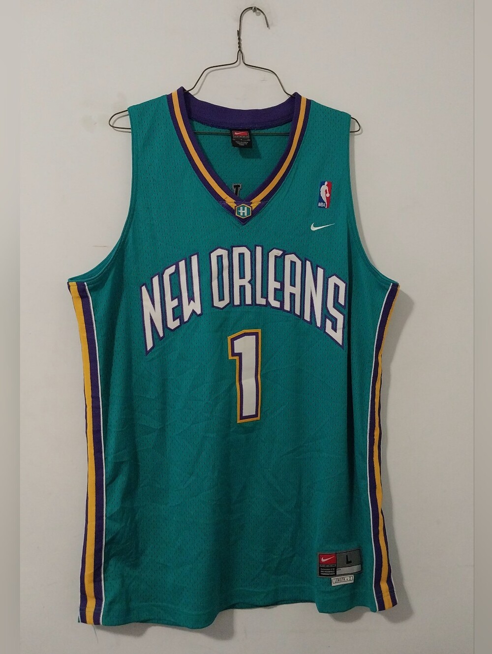 Nike Swingman Vtg. New Orleans Hornets Baron Davis Size Large